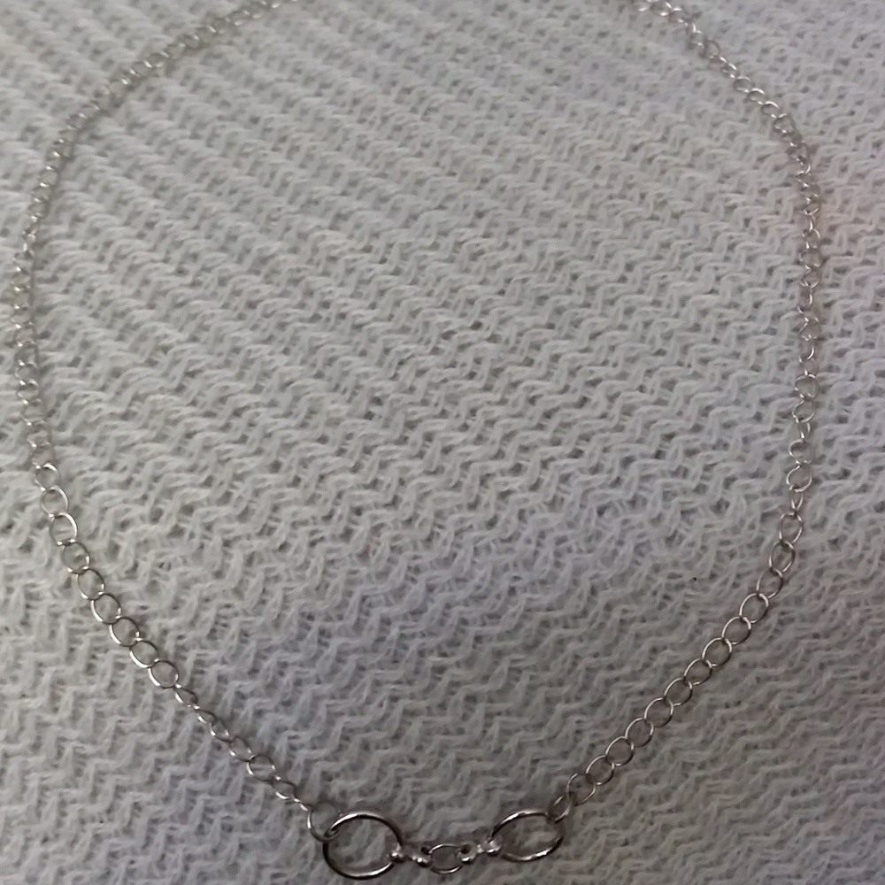 Minimalist silver chain necklace